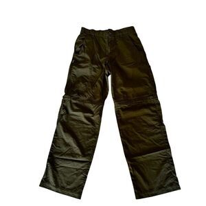 Columbia Kids Unisex Pants Olive Green Cargo Outdoors Convertible Hiking Pants S